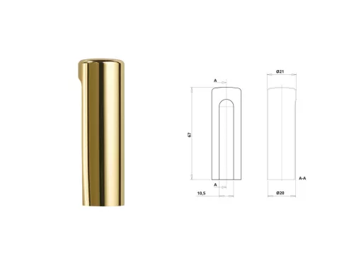 Otlav strap cover 3D 20 gold (alu)