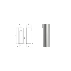 Otlav strap cover 3D 14 Satin silver ALU