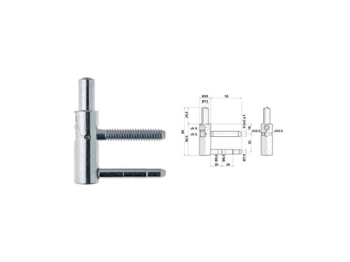 Otlav pánt 3D leemelésg.20mm FIÚ Ezüst