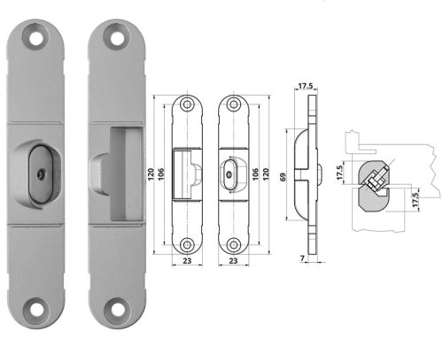 Otlav pánt rejtett közézáró IN 230-hoz
