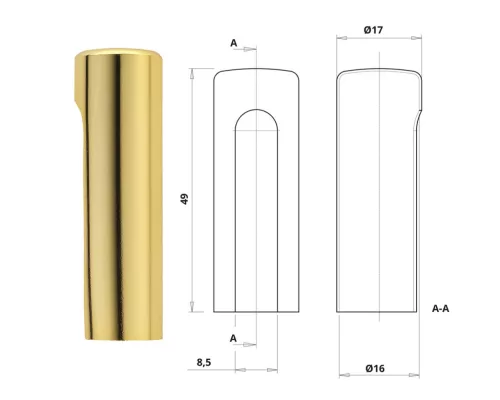 Otlav strap cover 3D 16 Gold Alu