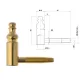Otlav hinge 2 parts Decorative 16mm GIRL Brass
