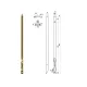 Otlav Slide Lock Security 400mm Brass