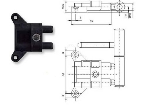 Otlav pánthoz táska műanyag fekete