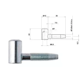 Otlav strap 2-piece Ball 13/44 GIRL Silver (1x690pcs)