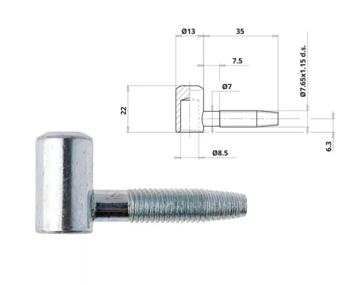Otlav strap 2-piece Ball 13/44 GIRL Silver (1x690pcs)