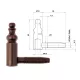 Otlav hinge 2 parts Decorative 13mm GIRL Bronze
