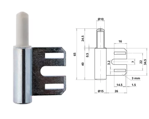 Otlav hinge 102 for metal case BOY part
