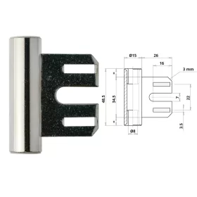 Otlav hinge 3-piece bag 335 Metal Medium Nickel V8000