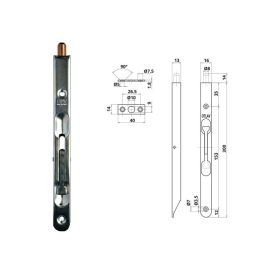 Tolózár Biztonsági 300mm ezüst íves Otlav
