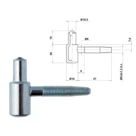 Otlav strap 2-piece Ball 16mm BOY silver