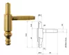 Otlav hinge 2-part decorative 13mm BOY copper