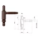 Otlav hinge 2 parts Decorative 14mm BOY Bronze