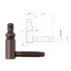 Otlav hinge 2 parts Decorative 14mm GIRL bronze