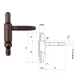 Otlav hinge 2 parts Decorative 16mm BOY Bronze