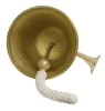 Falikonzollal ellátott jelző csengő sárgaréz 20 cm
