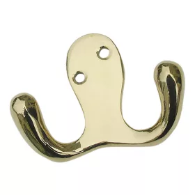 Dupla akasztó sárgaréz 6,5 cm