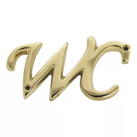 Ajtótábla WC sárgaréz 9,5 cm