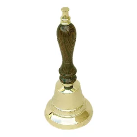 Kézicsengő sárgaréz fa nyéllel 12,5 cm x 5 cm