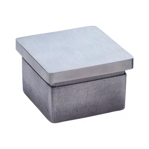 Végdarab szögletes 60 x 40 mm csiszolt nemesacél V2A
