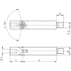 Csuklós összekötő elem ? 12 mm hossz 110 mm csiszolt nemesacél V2A