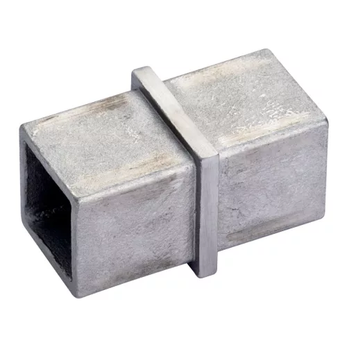 Összekötőhüvely 40 x 40 x 20 mm szögl. csőhöz csiszolt nemesacél V4A