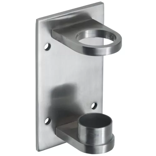 Fali rögzítő ? 424 mm csőhöz lapméret 160 x 90 x 6 mm csiszolt nemesacél V2A