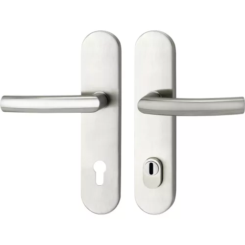 Marchesi hosszúpajzsos Biztonsági kilincsgarnitúra RIGA PZ 92 nemesacél RC2