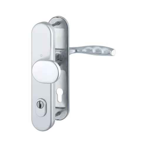 HOPPE NEW YORK biztonsági gomb/kilincs garnitúra PZ88 67-72 mm ezüst