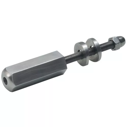 CROSO csavaros csatlakozó egyenes 5 mm-es kötélhez csiszolt nemesacél V4A