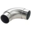 CROSO kerek hornyolt cső 90° ? 337 x 20 mm csőhöz csiszolt nemesacél V2A