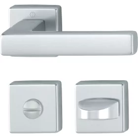 HOPPE AUSTIN rozettás kilincsgarnitúra ezüst eloxált WC