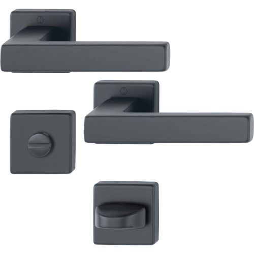 HOPPE AUSTIN rozettás kilincsgarnitúra 37-42 mm fekete WC