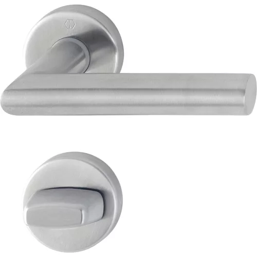 HOPPE AMSTERDAM rozettás kilincsgarnitúra 37-42 mm nemesacél matt WC