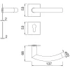 HOPPE TRONDHEIM rozettás kilincsgarnitúra 35-45 mm nemesacél PZ