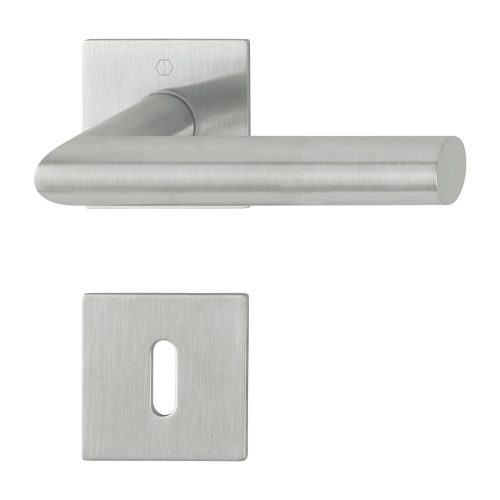 Amsterdam rozettás BB kilincsgarnitúra, ajtóvastagság 35-45 mm, nemesacél