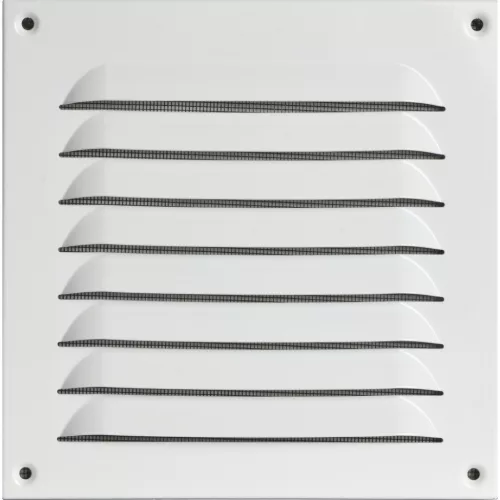 UPMANN időjárásvédelmi csavarozható rács szögletes 200 x 200 mm alu fehér