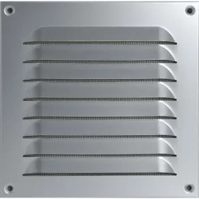   UPMANN időjárásvédelmi csavarozható rács szögletes 200 x 200 mm alu ezüst
