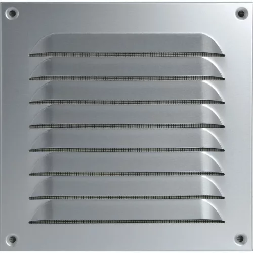UPMANN időjárásvédelmi csavarozható rács szögletes 200 x 200 mm alu ezüst