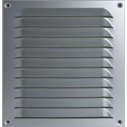 UPMANN időjárásvédelmi rács csavarozható szögletes 230 x 170 mm alu ezüst
