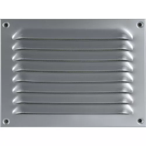 UPMANN időjárásvédelmi rács csavarozható szögletes 230 x 170 mm alu ezüst