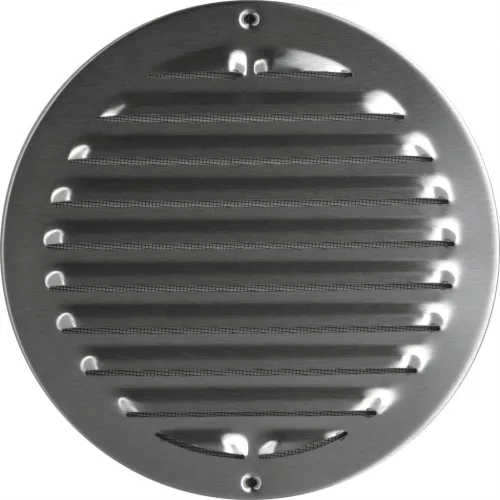 Időjárásvédelmi rács csavarozható kerek 250 mm-es nemesacél V2A csiszolt
