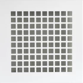   UPMANN időjárásvédelmi rács szögl. rögzítők./feszítő rug. 200x200 mm acél fehér