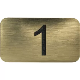   számtábla öntapadó 35x20 mm Nr. 1 műanyag fémes arany hatású