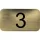 számtábla öntapadó 35x20 mm Nr. 3 műanyag fémes arany hatású