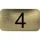 számtábla öntapadó 35x20 mm Nr. 4 műanyag fémes arany hatású