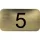 számtábla öntapadó 35x20 mm Nr. 5 műanyag fémes arany hatású