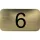 számtábla öntapadó 35x20 mm Nr. 6 műanyag fémes arany hatású
