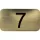 számtábla öntapadó 35x20 mm Nr. 7 műanyag fémes arany hatású