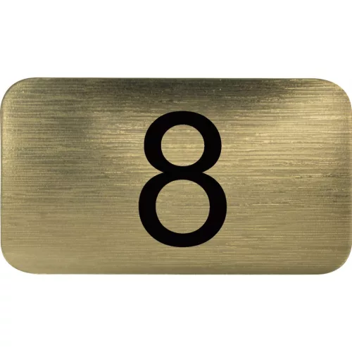 számtábla öntapadó 35x20 mm Nr. 8 műanyag fémes arany hatású